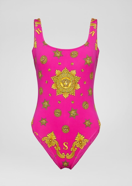 Costum Sportiv Versace Barocco Western Print One-Piece Dama | NOFTCZS-40